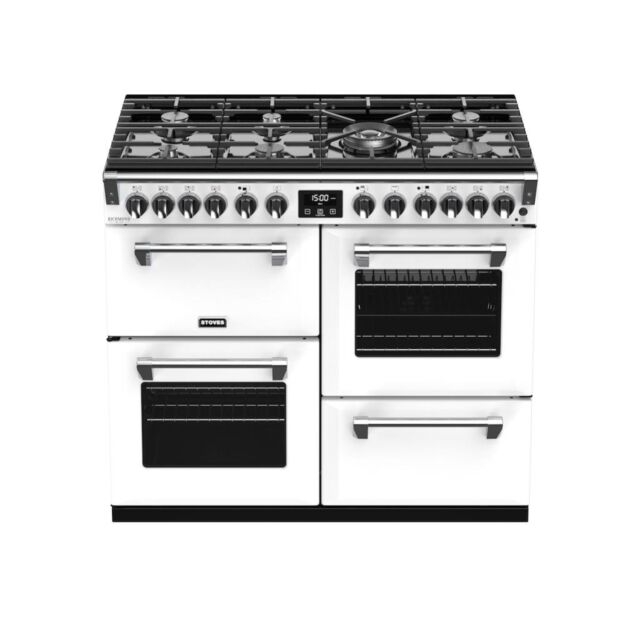 Stoves ST RICH DX S1000DF CB Iwh 100cm Dual Fuel Range Cooker