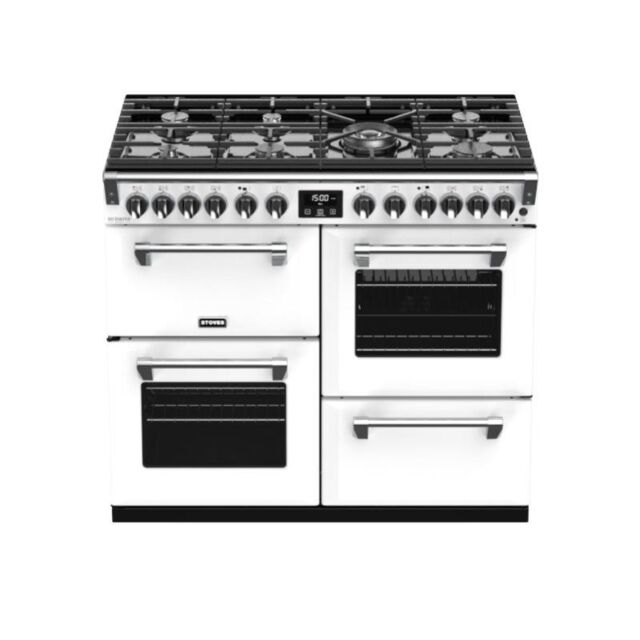 Stoves ST RICH DX S1000DF CB Iwh 100cm Dual Fuel Range Cooker