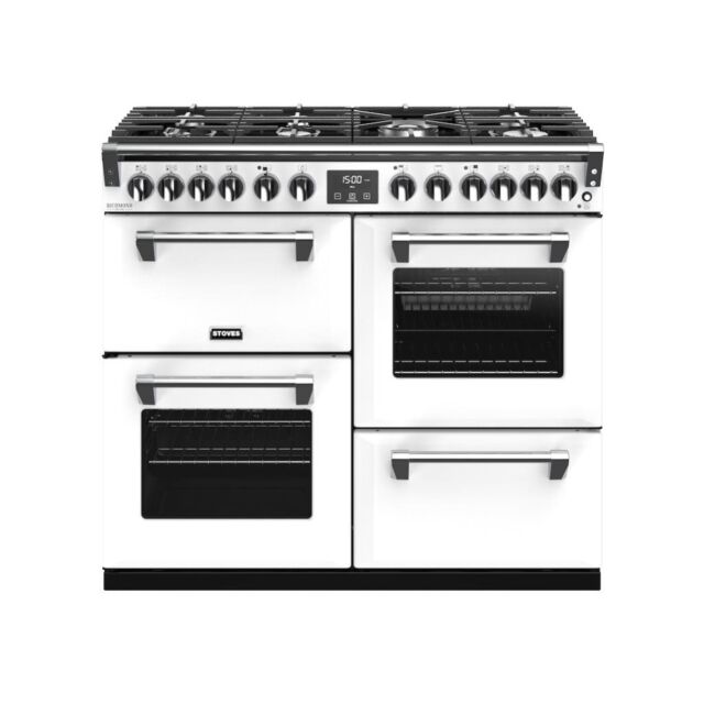 Stoves ST RICH DX S1000DF CB Iwh 100cm Dual Fuel Range Cooker