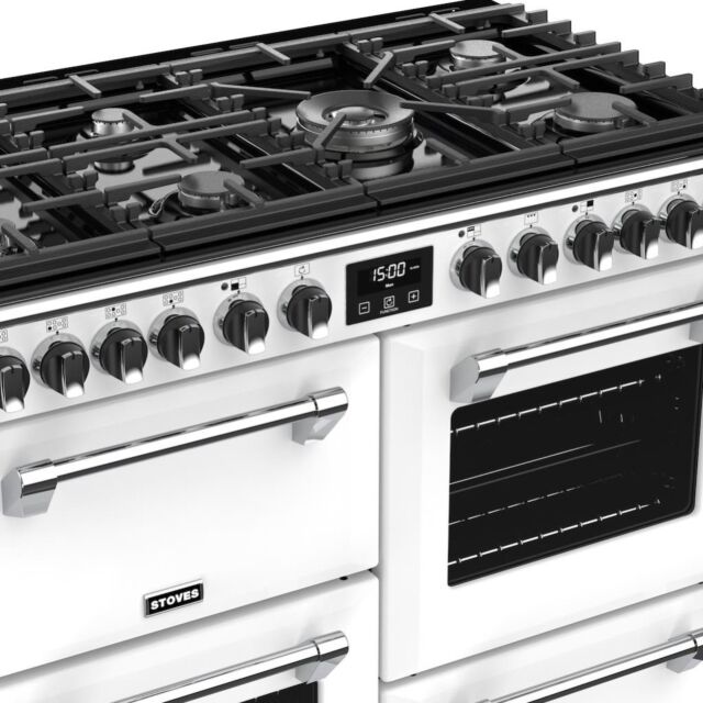 Stoves ST RICH DX S1000DF CB Iwh 100cm Dual Fuel Range Cooker