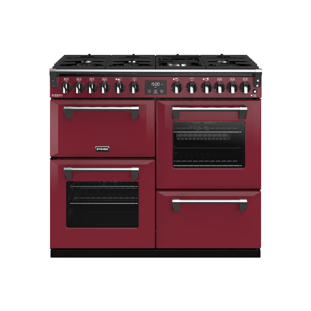 Stoves ST RICH DX S1000DF CB Cre 100cm Dual Fuel Range Cooker