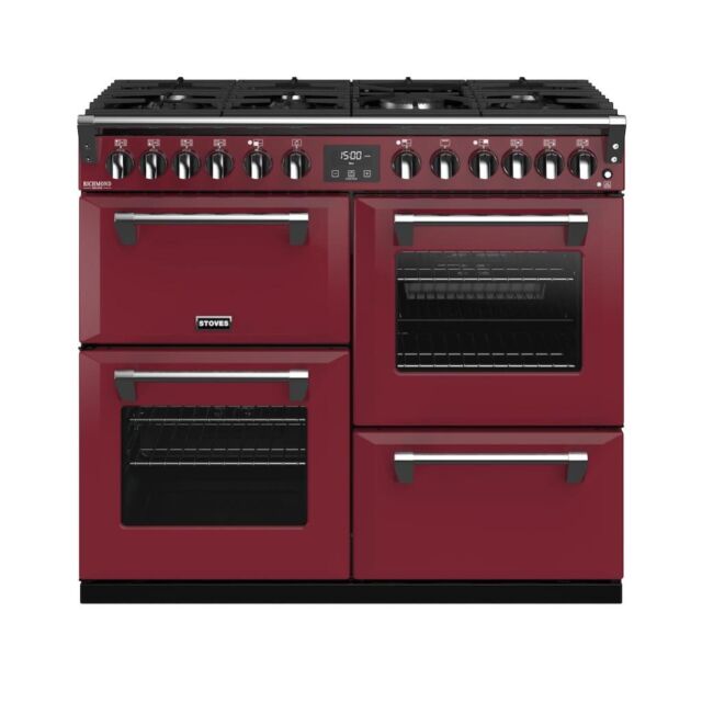 Stoves ST RICH DX S1000DF CB Cre 100cm Dual Fuel Range Cooker
