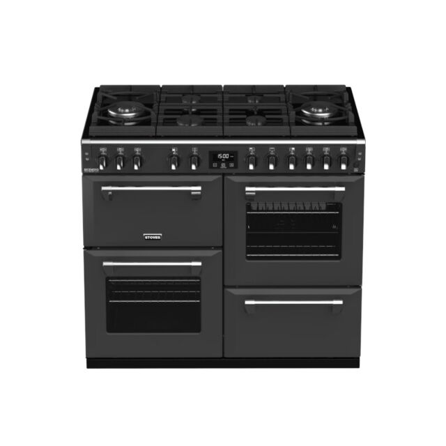 Stoves ST RICH DX S1000DF GTG CB Agr 100cm Dual Fuel Gas Through Glass Range Cooker