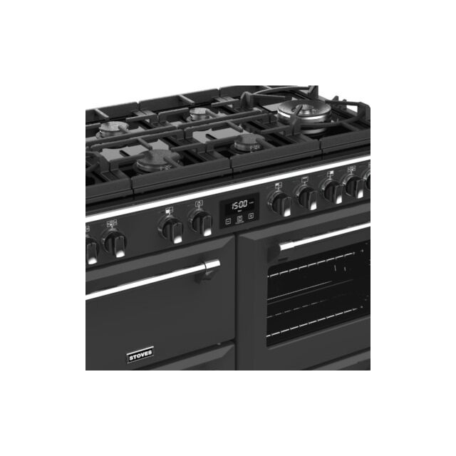 Stoves ST RICH DX S1000DF GTG CB Agr 100cm Dual Fuel Gas Through Glass Range Cooker