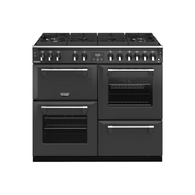 Stoves ST RICH DX S1000DF GTG CB Agr 100cm Dual Fuel Gas Through Glass Range Cooker
