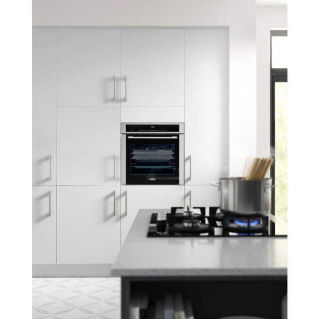 Belling BEL BI603MFPY STA Built In Single Electric Oven With Pyro