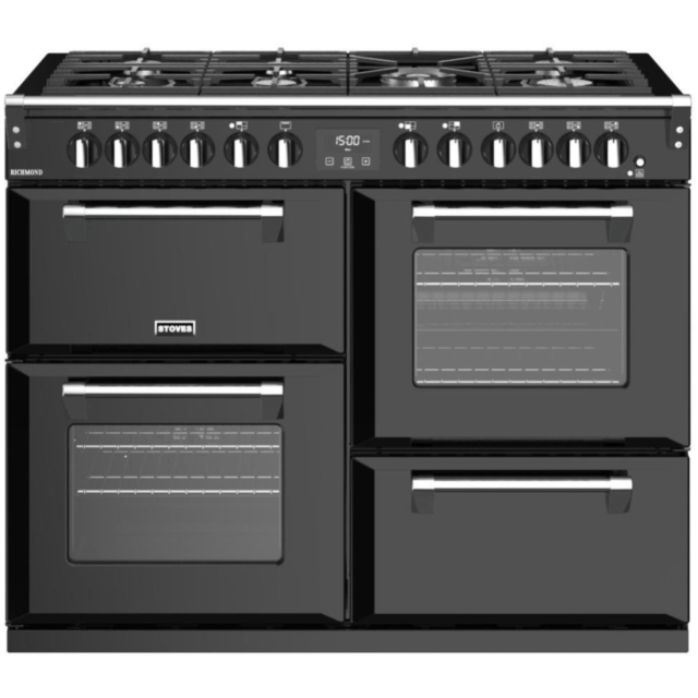 Stoves Richmond ST RICH S1100DF MK22 BK 110cm Dual Fuel Range Cooker