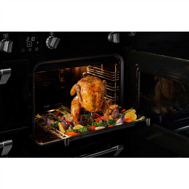 Stoves Richmond Deluxe ST DX RICH D900Ei RTY BK 90cm Electric Induction (Rotary Control) Range Cooker