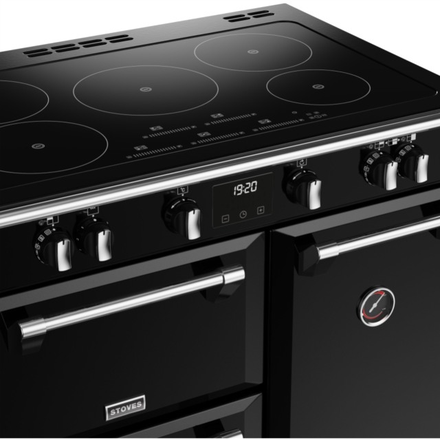 Stoves Richmond Deluxe ST DX RICH D900Ei TCH BK 90cm Electric Induction (Touch Control) Range Cooker