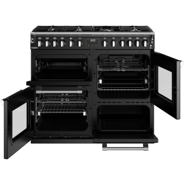 Stoves Richmond Deluxe ST DX RICH D1000DF BK 100cm Dual Fuel Range Cooker