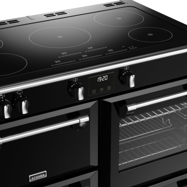 Stoves Richmond Deluxe ST DX RICH D1000Ei TCH BK 100cm Electric Induction (Touch Control) Range Cooker