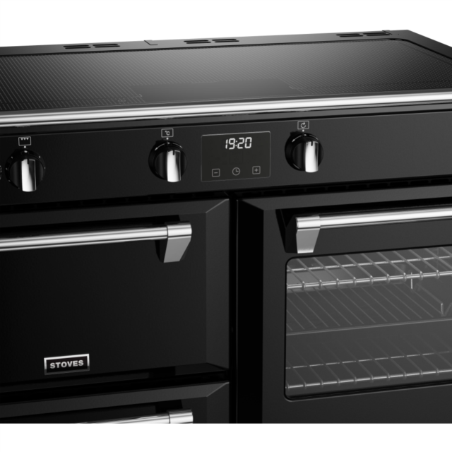 Stoves Richmond Deluxe ST DX RICH D1000Ei ZLS BK 100cm Electric Induction (Zoneless) Range Cooker