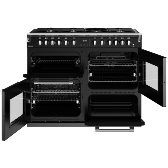 Stoves Richmond Deluxe ST DX RICH D1100DF BK 110cm Dual Fuel Range Cooker