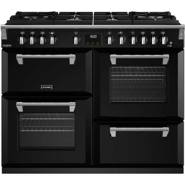 Stoves Richmond Deluxe ST DX RICH D1100DF GTG BK 110cm Dual Fuel GTG Range Cooker