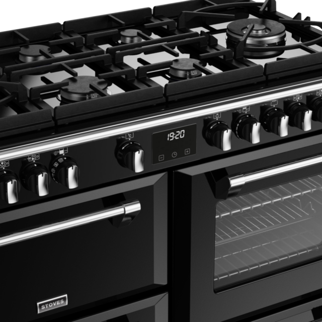 Stoves Richmond Deluxe ST DX RICH D1100DF GTG BK 110cm Dual Fuel GTG Range Cooker