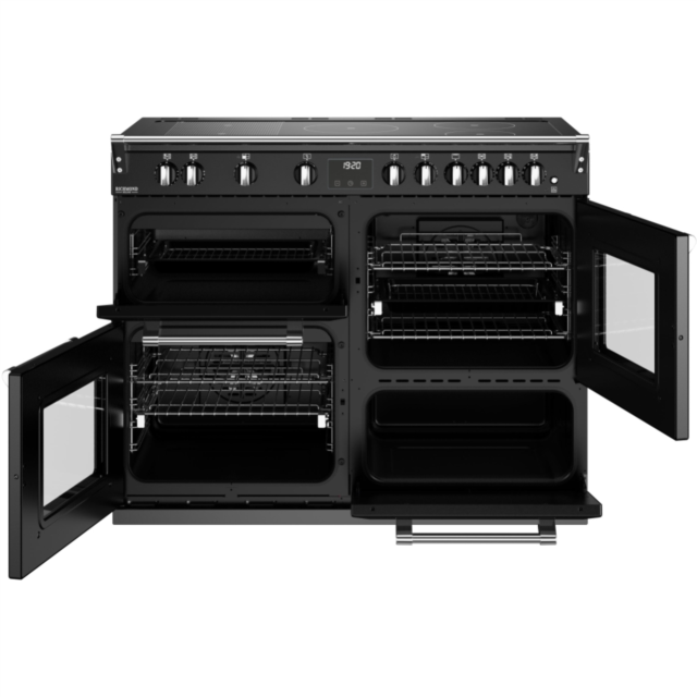 Stoves Richmond Deluxe ST DX RICH D1100Ei RTY BK 110cm Electric Induction (Rotary Control) Range Cooker