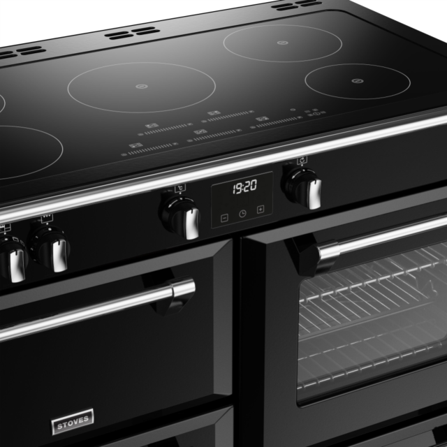 Stoves Richmond Deluxe ST DX RICH D1100Ei TCH BK 110cm Electric Induction (Touch Control) Range Cooker