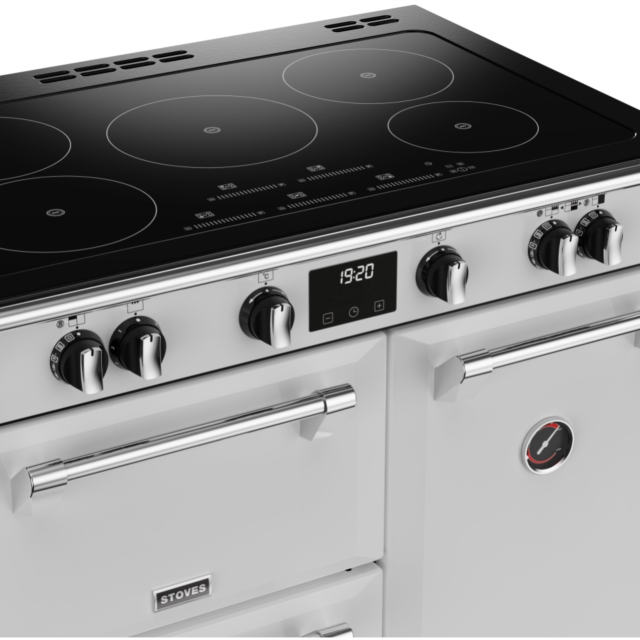 Stoves Richmond Deluxe ST DX RICH D900Ei TCH IWH 90cm Electric Induction (Touch Control) Range Cooker