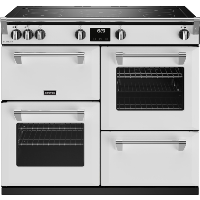 Stoves Richmond Deluxe ST DX RICH D1000Ei TCH IWH 100cm Electric Induction (Touch Control) Range Cooker