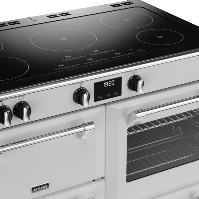Stoves Richmond Deluxe ST DX RICH D1000Ei TCH IWH 100cm Electric Induction (Touch Control) Range Cooker