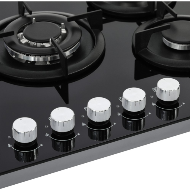Belling BEL GTG753RI BLK 75cm Gas Through Glass Hob