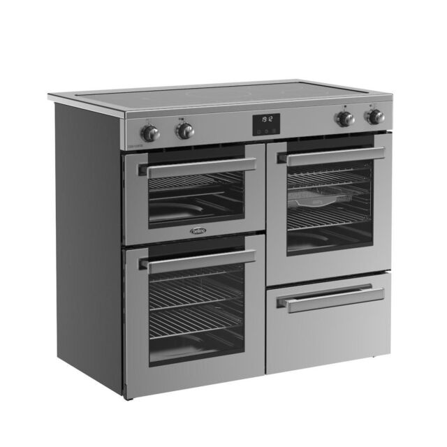 Belling RCA COOKCENTRE 100Ei 100cm Electric Induction Touch Range Cooker - Stainless Steel