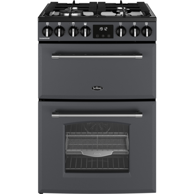 Belling MRA FARMHOUSE 60cm Dual Fuel Cooker with Double Oven - Anthracite
