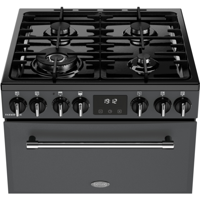 Belling MRA FARMHOUSE 60cm Dual Fuel Cooker with Double Oven - Anthracite