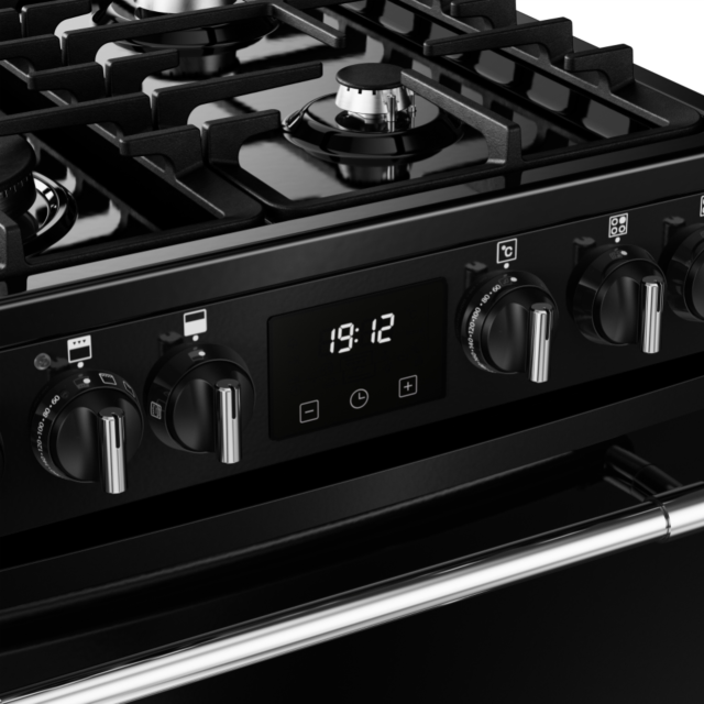 Belling MRA FARMHOUSE 60cm Dual Fuel Cooker with Double Oven - Black