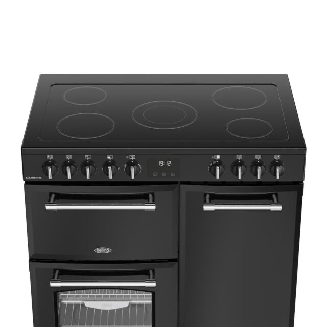 Belling RCA FARMHOUSE 90E 90cm Electric Ceramic Range Cooker - Black