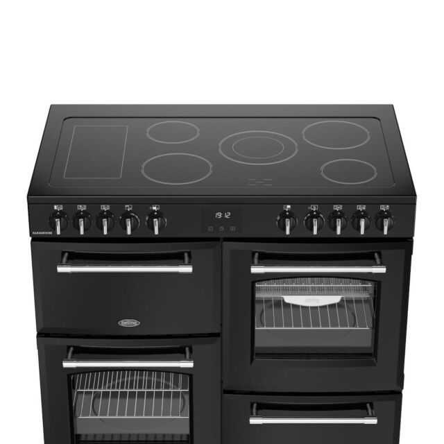 Belling RCA FARMHOUSE 100E 100cm Electric Ceramic Range Cooker - Black