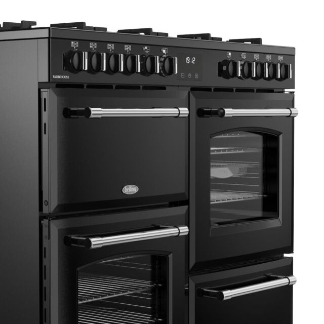 Belling RCA FARMHOUSE 100DF 100cm Dual Fuel Range Cooker - Black