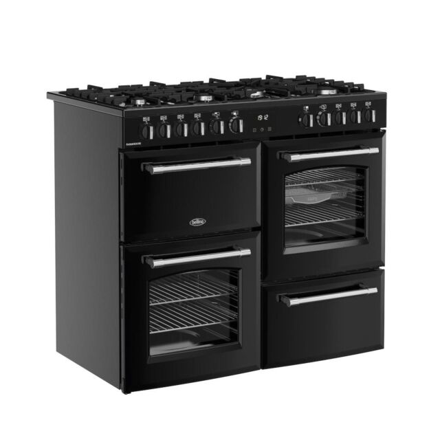 Belling RCA FARMHOUSE 100DF 100cm Dual Fuel Range Cooker - Black