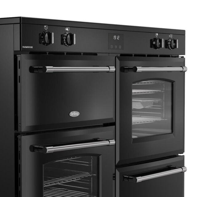 Belling RCA FARMHOUSE 110Ei 110cm Electric Induction Touch Range Cooker - Black
