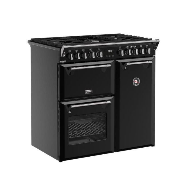Stoves DX RCA RICH 90DF 90cm Richmond DX Dual Fuel Range Cooker - Black