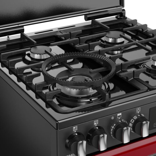Stoves DX MRA RICH 60DF 60cm Dual Fuel Cooker with Double Oven - Garnet Red