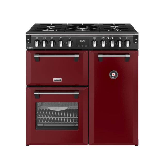 Stoves DX RCA RICH 90DF 90cm Richmond DX Dual Fuel Range Cooker - Garnet Red