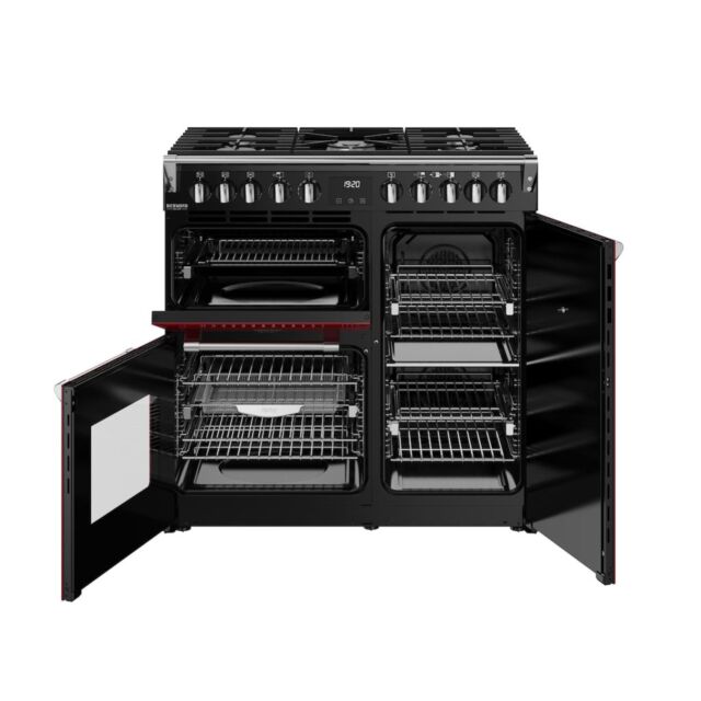 Stoves DX RCA RICH 90DF 90cm Richmond DX Dual Fuel Range Cooker - Garnet Red