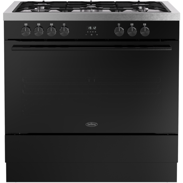 Belling RCA VISION SGL 90DF 90cm Dual Fuel Range Cooker - Black