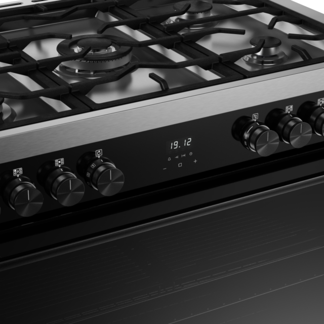 Belling RCA VISION SGL 90DF 90cm Dual Fuel Range Cooker - Black