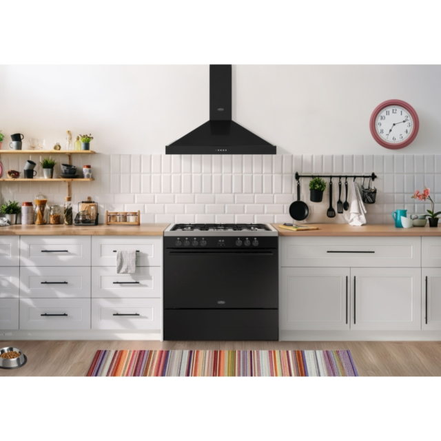 Belling RCA VISION SGL 90DF 90cm Dual Fuel Range Cooker - Black