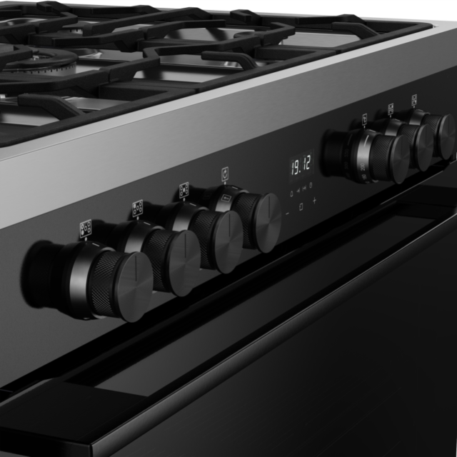 Belling RCA VISION SGL 90DF 90cm Dual Fuel Range Cooker - Black