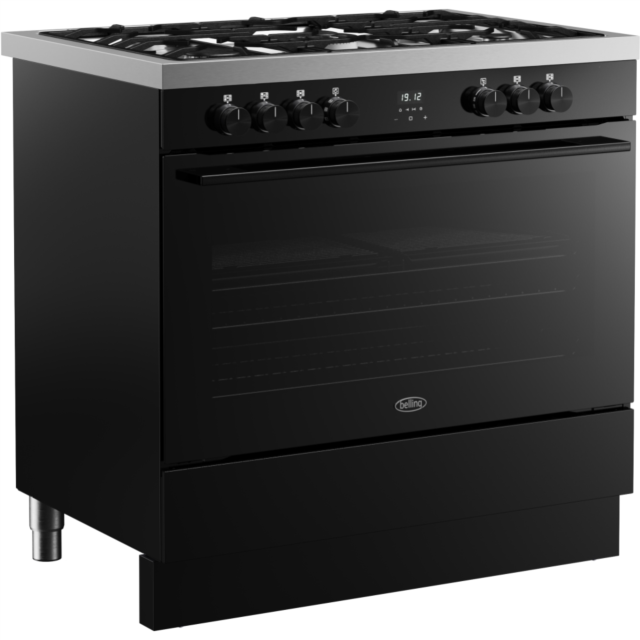 Belling RCA VISION SGL 90DF 90cm Dual Fuel Range Cooker - Black