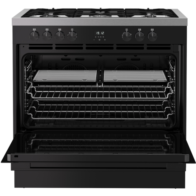 Belling RCA VISION SGL 90DF 90cm Dual Fuel Range Cooker - Black