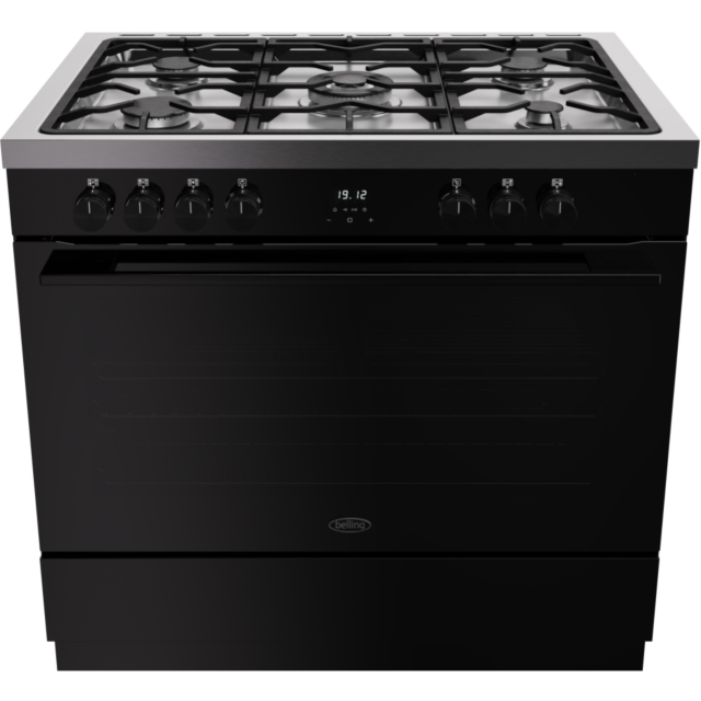 Belling RCA VISION SGL 90DF 90cm Dual Fuel Range Cooker - Black
