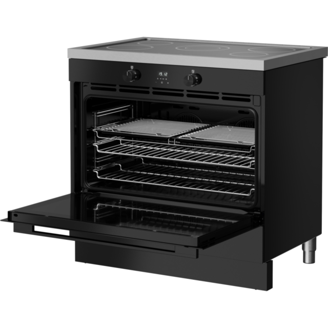 Belling RCA VISION SGL 90Ei 90cm Electric Induction Range Cooker - Black