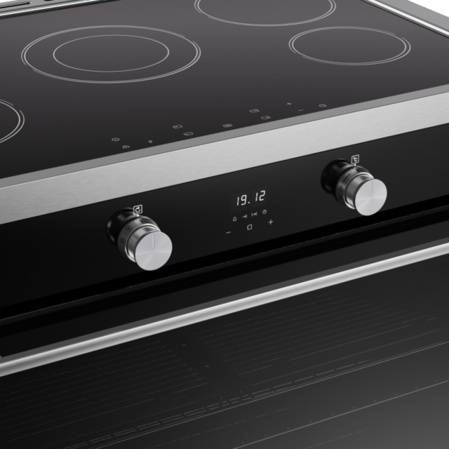 Belling RCA VISION SGL 90Ei 90cm Electric Induction Range Cooker - Black & Silver Steel