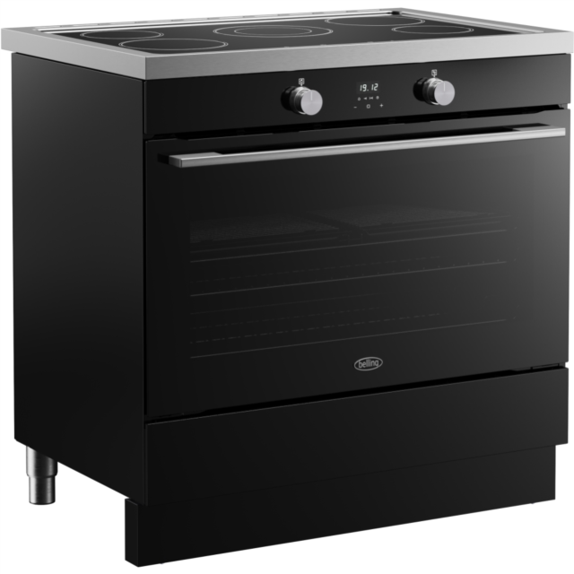 Belling RCA VISION SGL 90Ei 90cm Electric Induction Range Cooker - Black & Silver Steel