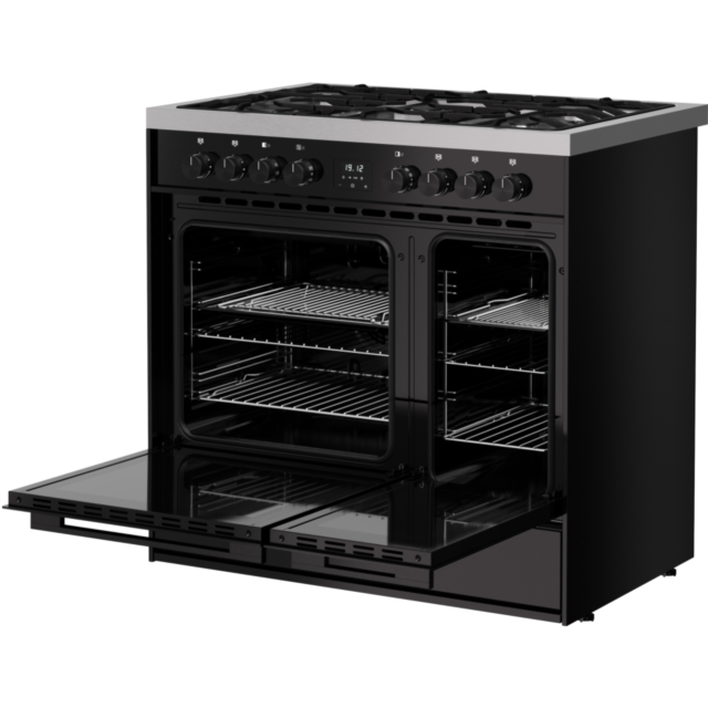 Belling RCA VISION TWIN 90DF 90cm Dual Fuel Range Cooker - Black