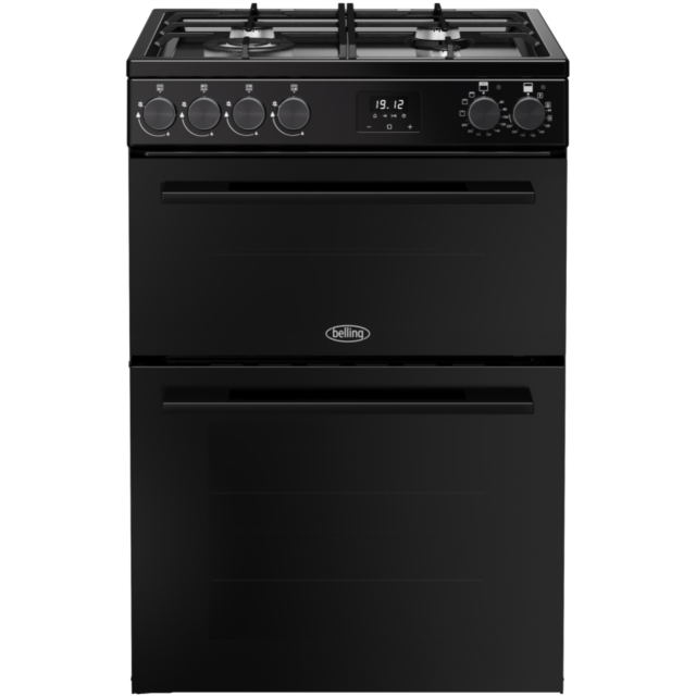 Belling FSA VISION 60DF 60cm Dual Fuel Cooker with Double Oven - Black